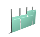Ściany osłonowe (obudowy szachtów) na konstrukcji z profili 0,5 mm z dwukrotnym poszyciem z płyt g-k